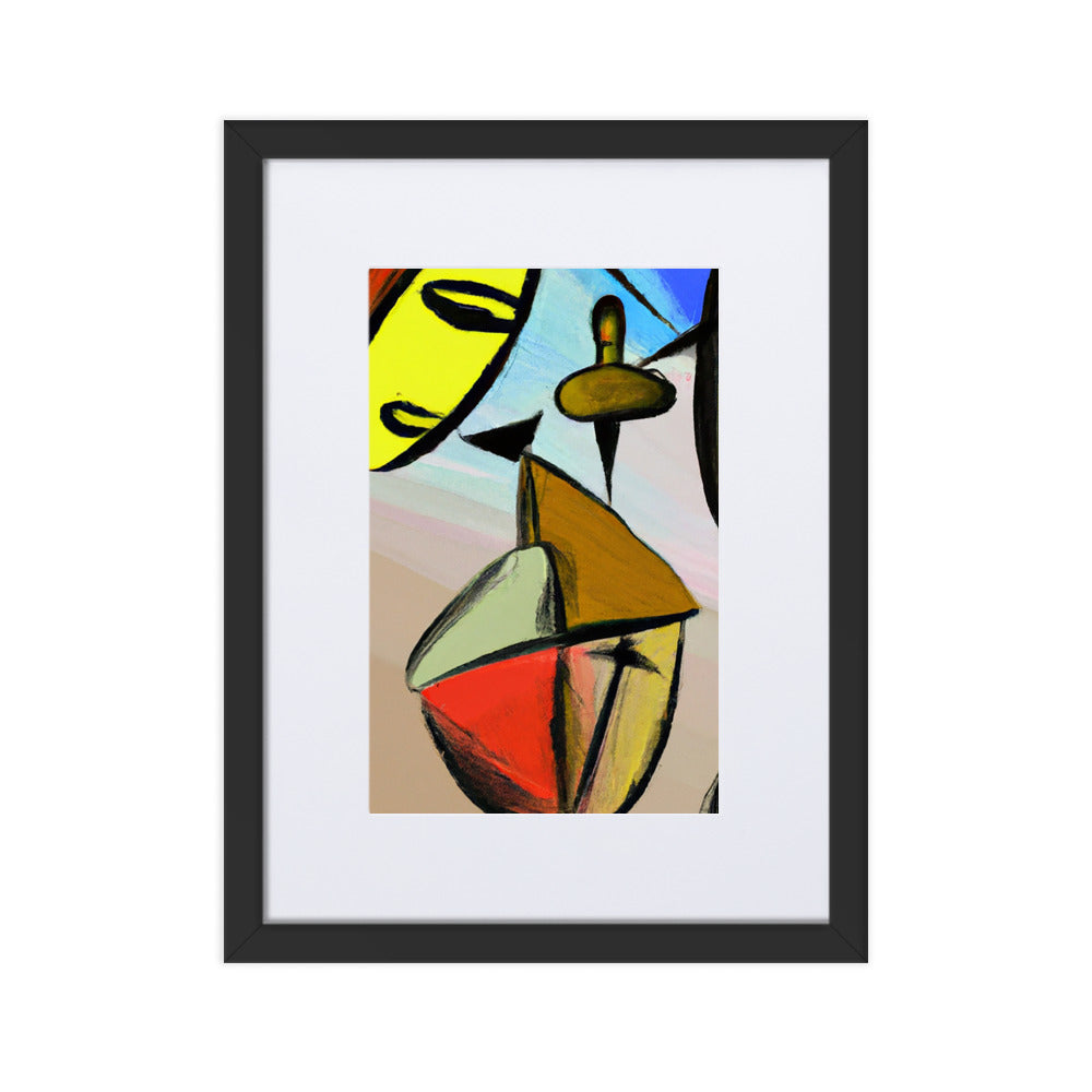 Cubism Matte Paper Framed Poster With Mat