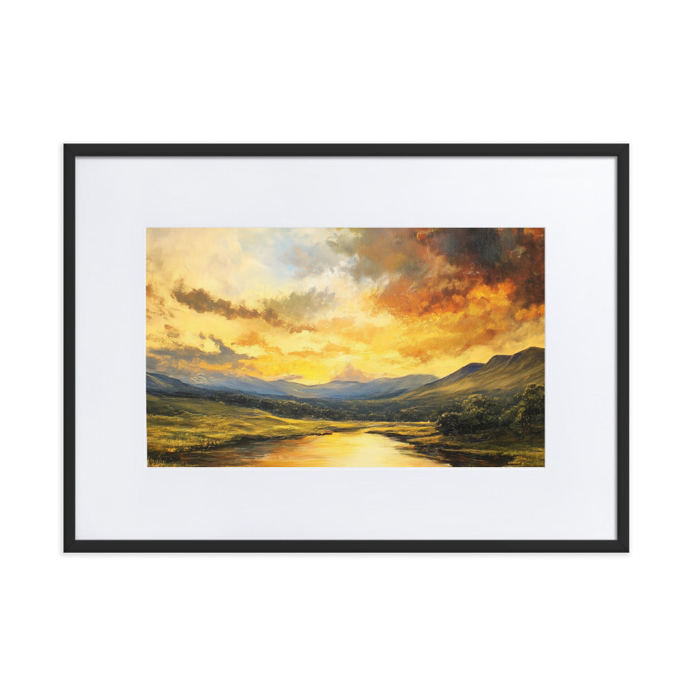 Untitled Landscape 1 matte Paper Framed Poster With Mat