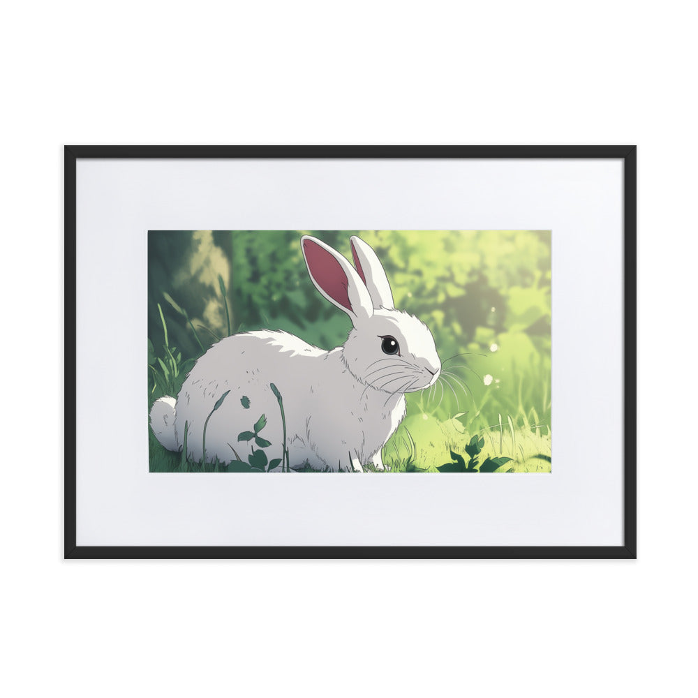 Rabbit Matte Paper Framed Poster With Mat