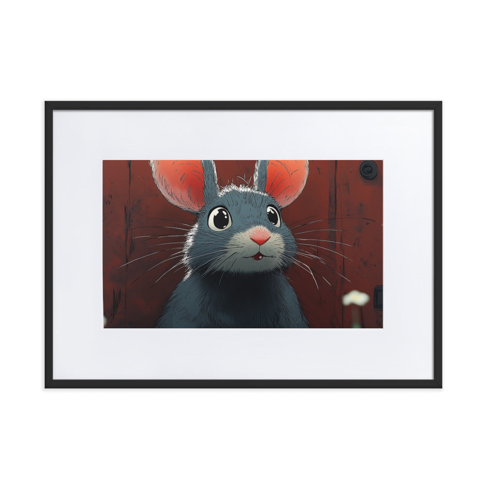 Mouse Matte Paper Framed Poster With Mat