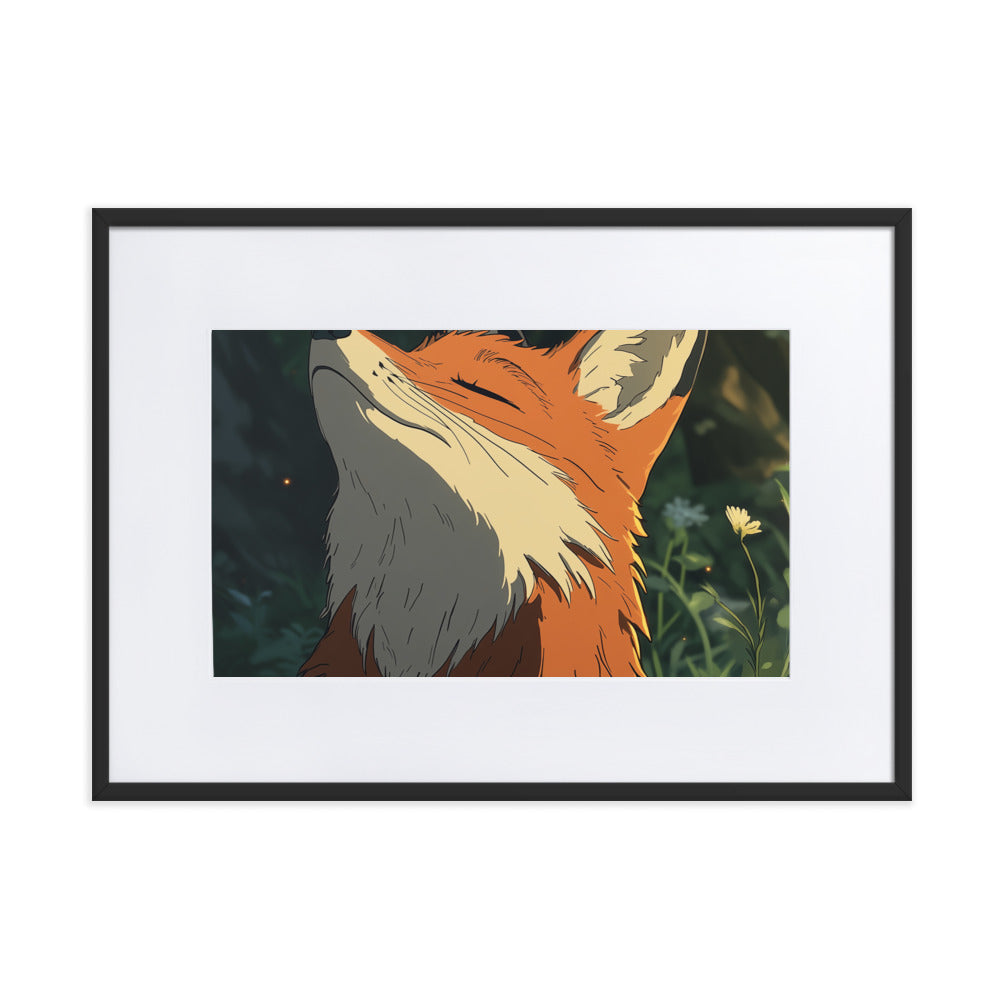 Fox 2 Matte Paper Framed Poster With Mat