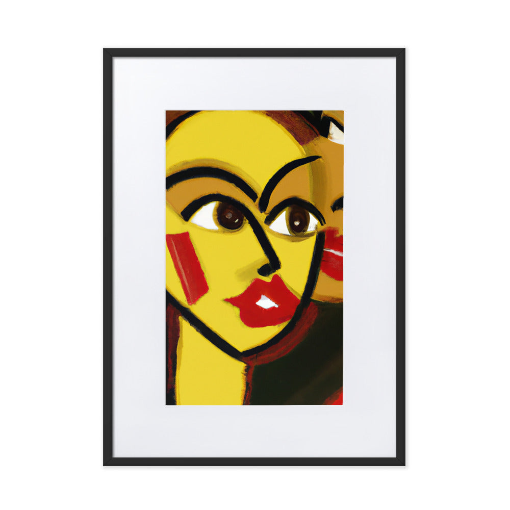 Portrait Matte Paper Framed Poster With Mat