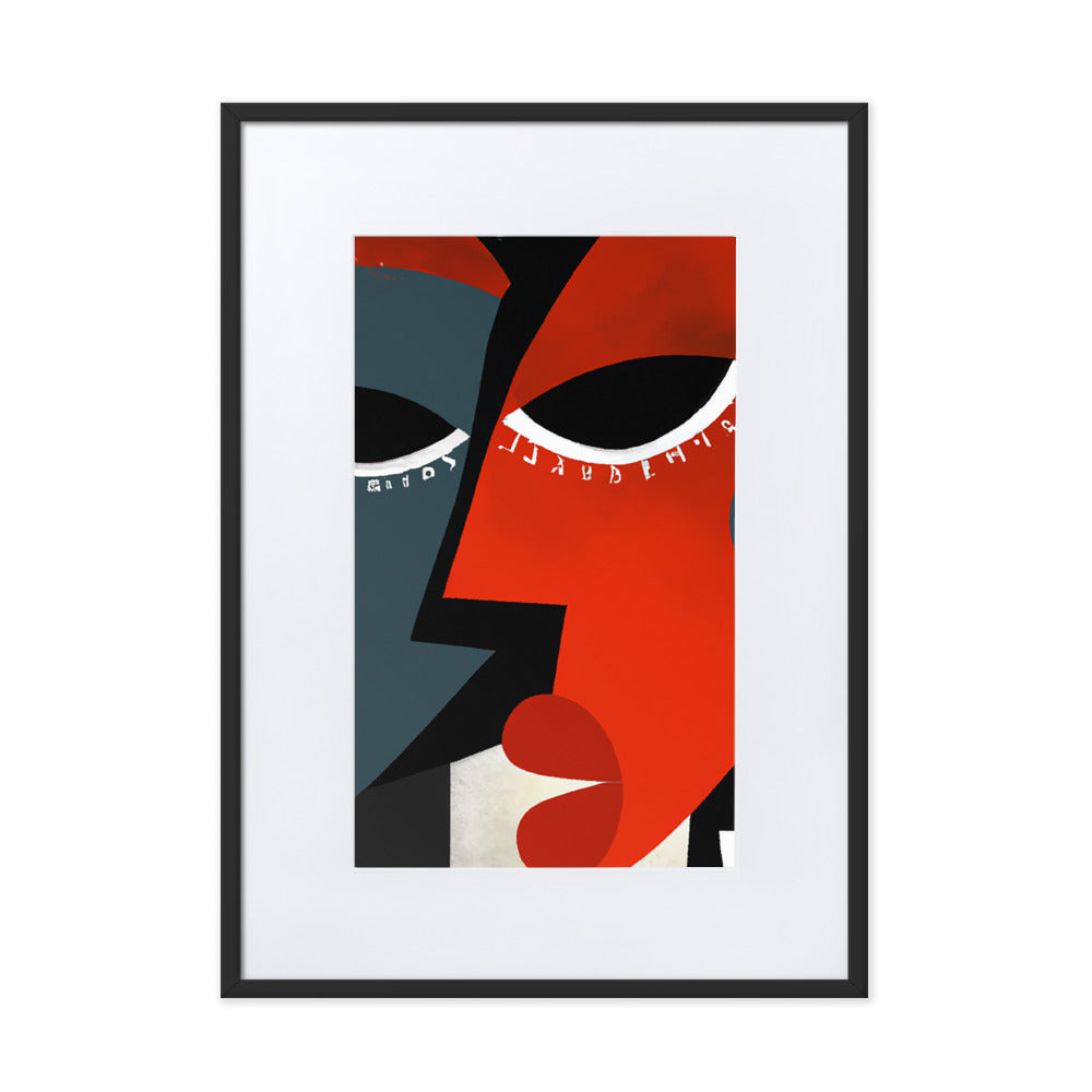 Masks Matte Paper Framed Poster With Mat