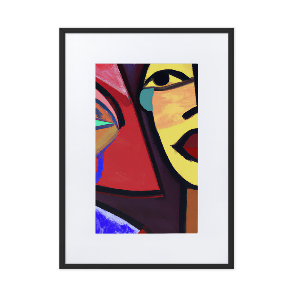 Duo Matte Paper Framed Poster With Mat