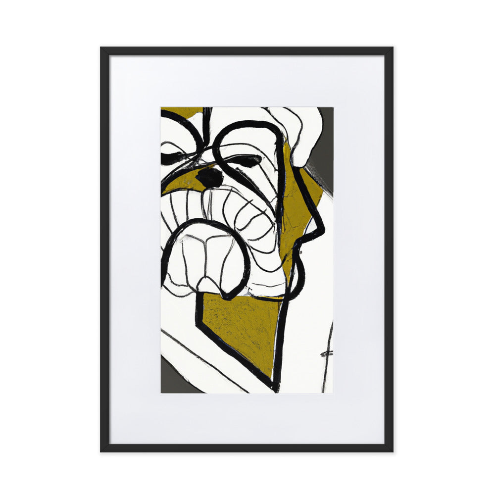 English Bulldog Matte Paper Framed Poster With Mat