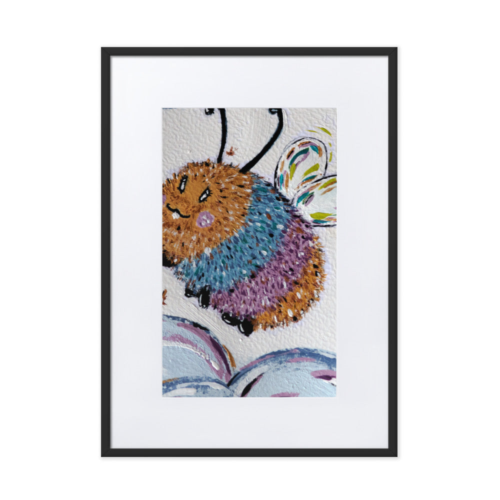 Bumblebee Matte Paper Framed Poster With Mat