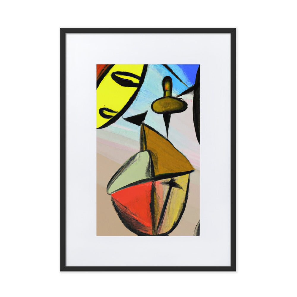 Cubism Matte Paper Framed Poster With Mat