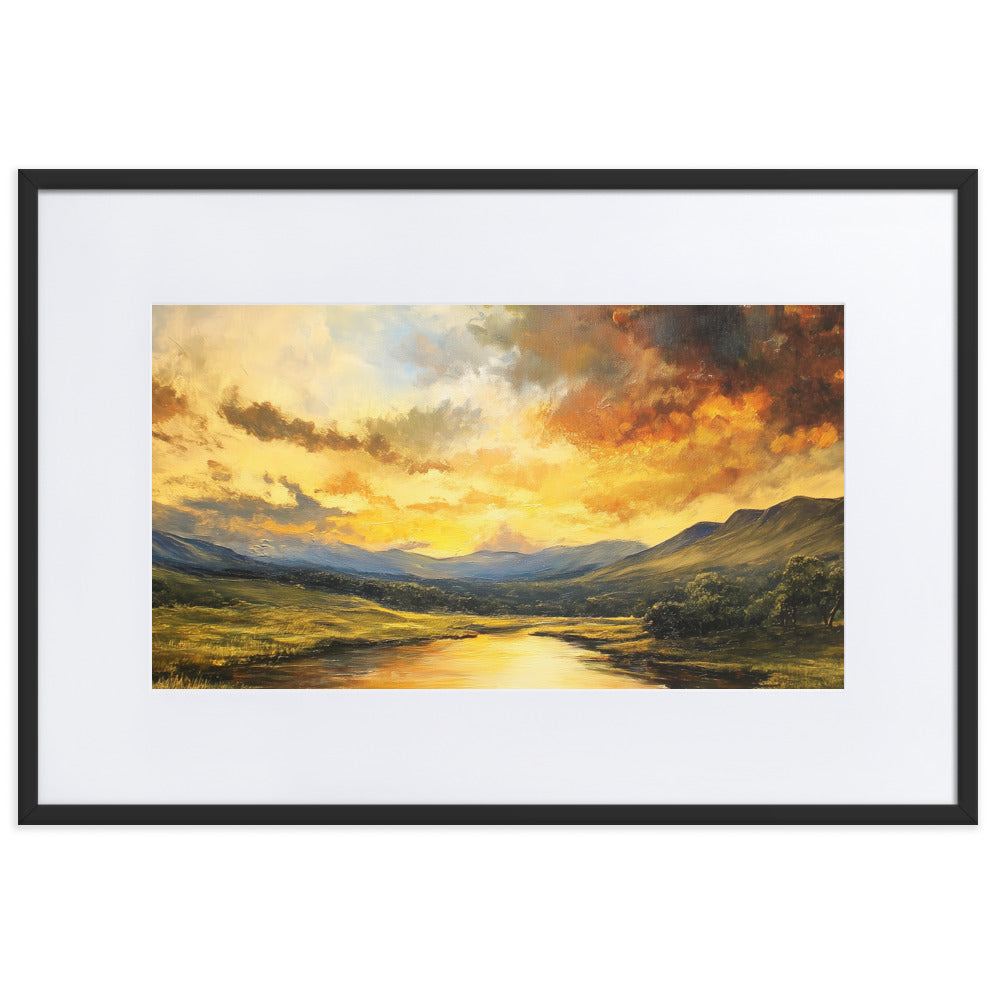 Untitled Landscape 1 matte Paper Framed Poster With Mat