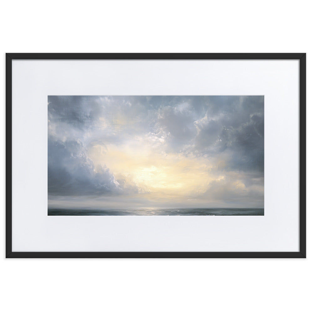 Untitled Seascape 1 Matte Paper Framed Poster With Mat