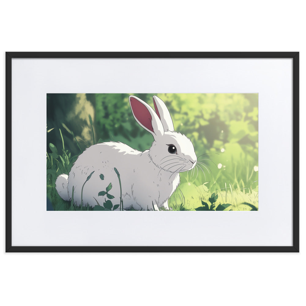 Rabbit Matte Paper Framed Poster With Mat