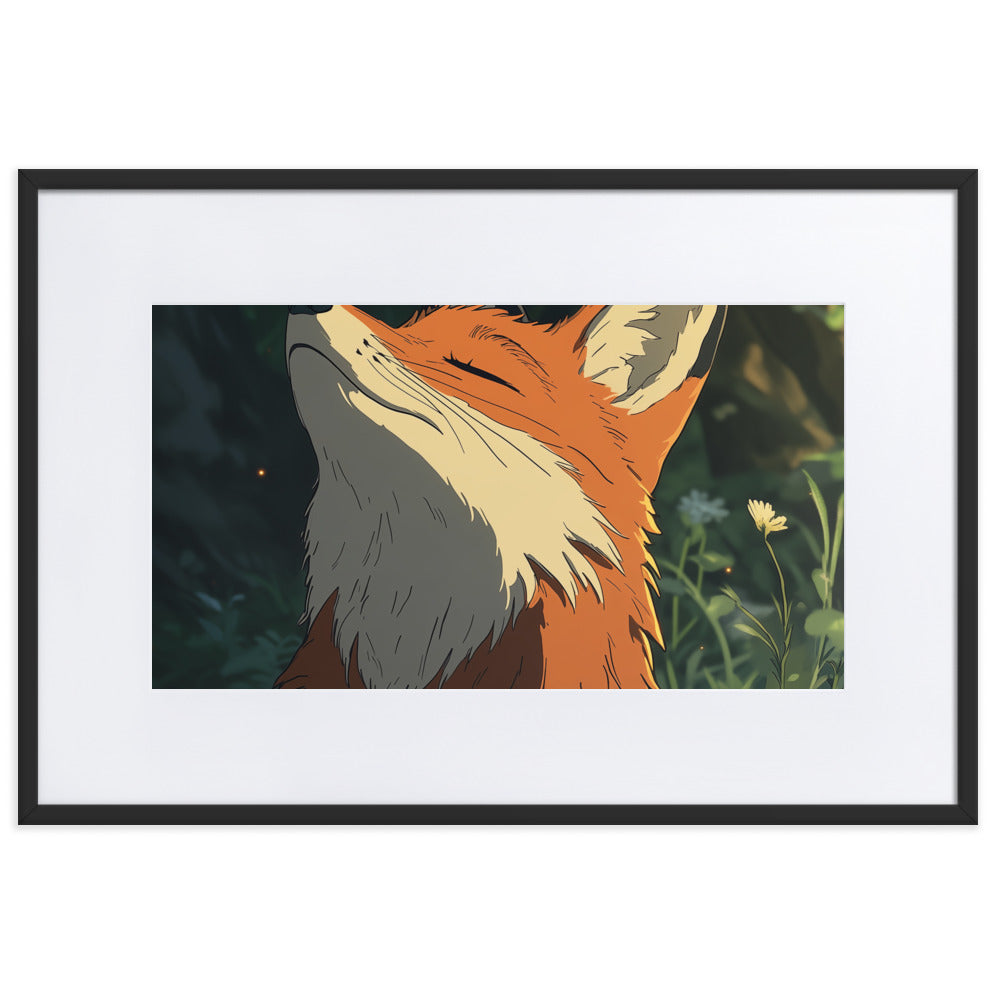 Fox 2 Matte Paper Framed Poster With Mat