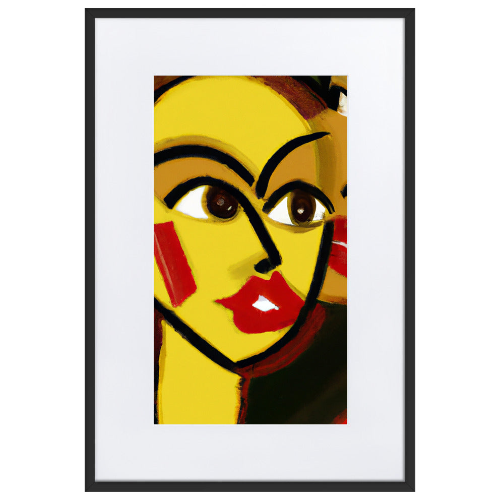 Portrait Matte Paper Framed Poster With Mat