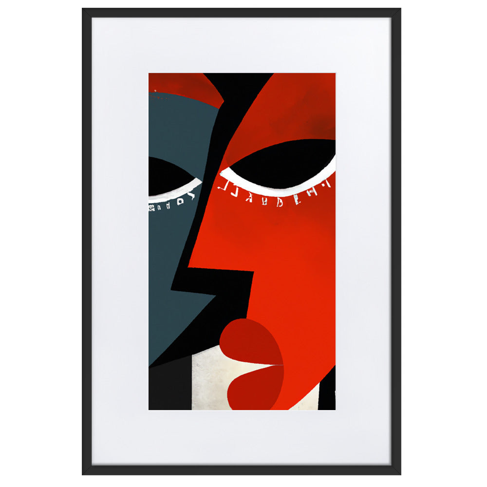 Masks Matte Paper Framed Poster With Mat