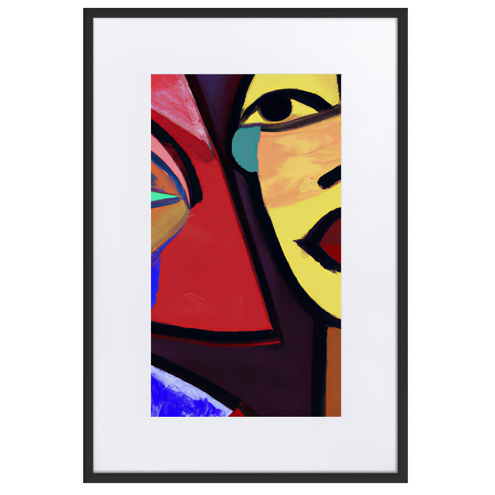 Duo Matte Paper Framed Poster With Mat