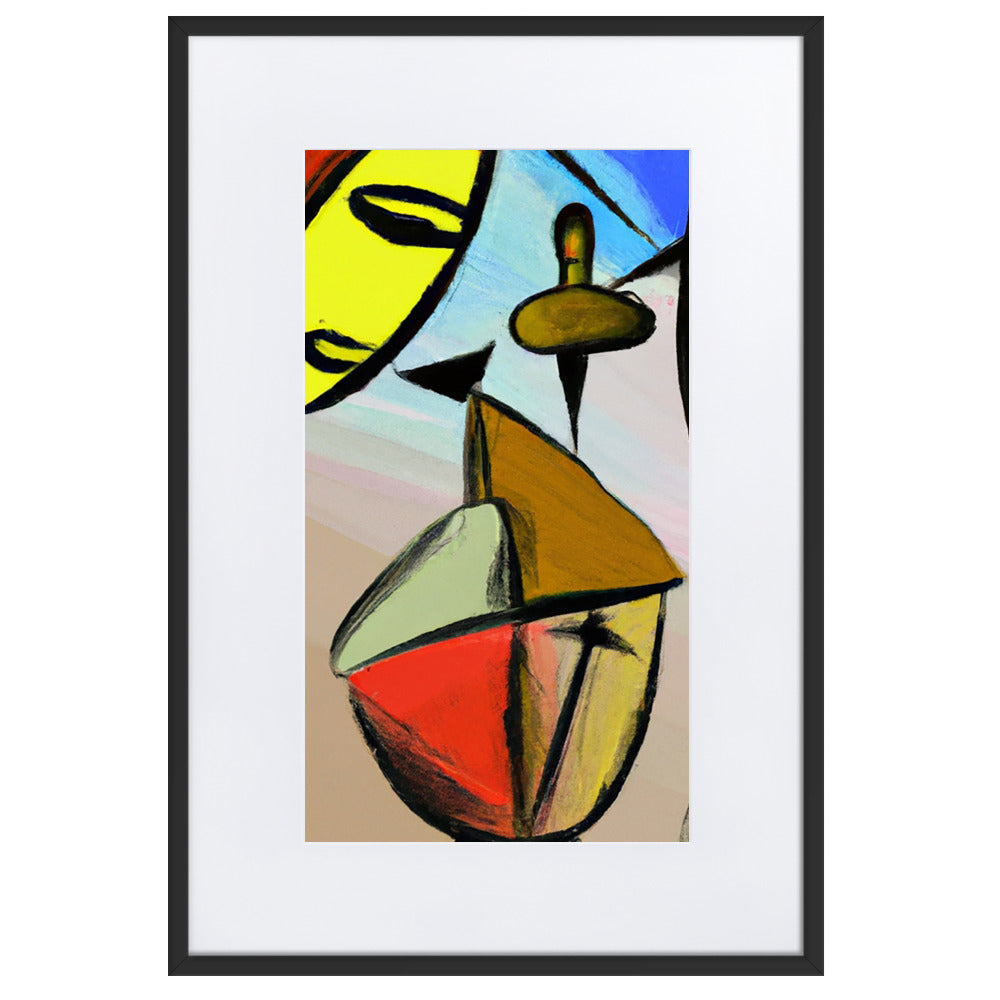 Cubism Matte Paper Framed Poster With Mat