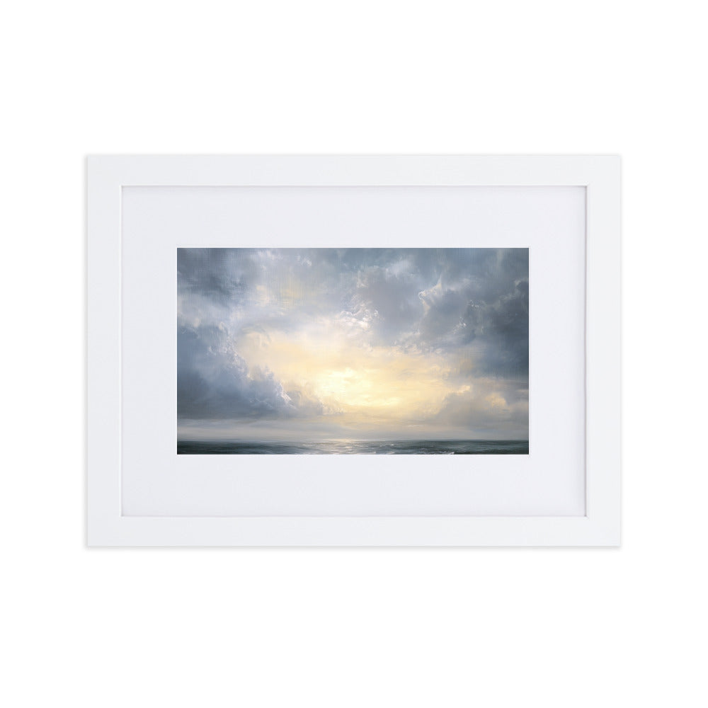 Untitled Seascape 1 Matte Paper Framed Poster With Mat