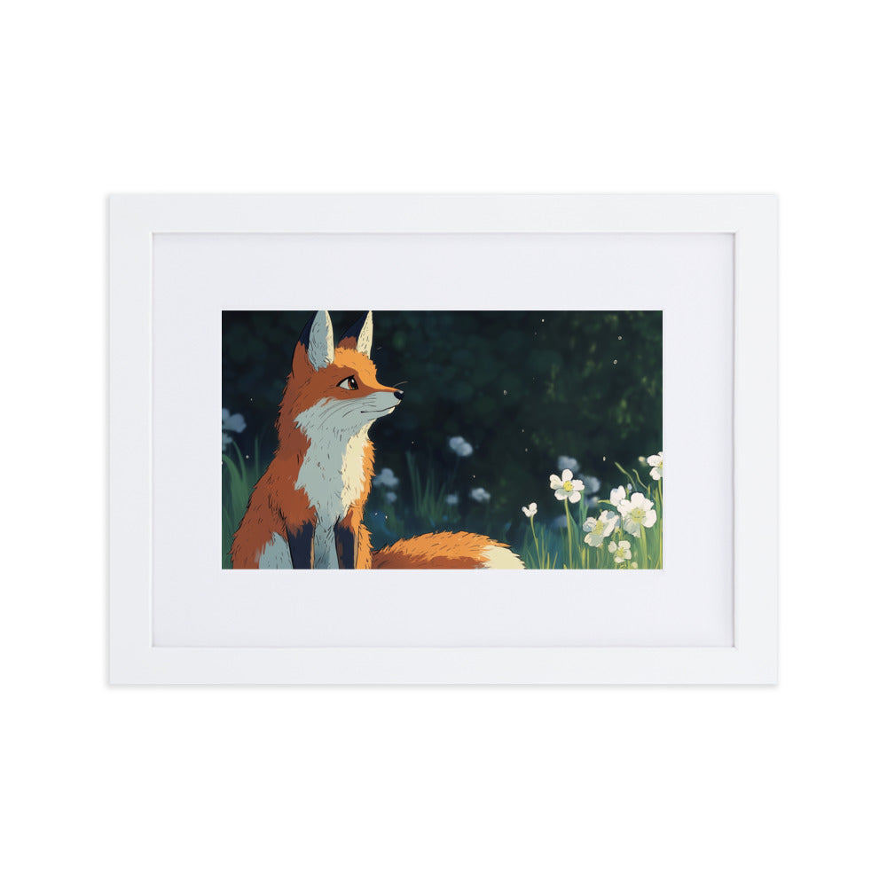 Fox Matte Paper Framed Poster With Mat