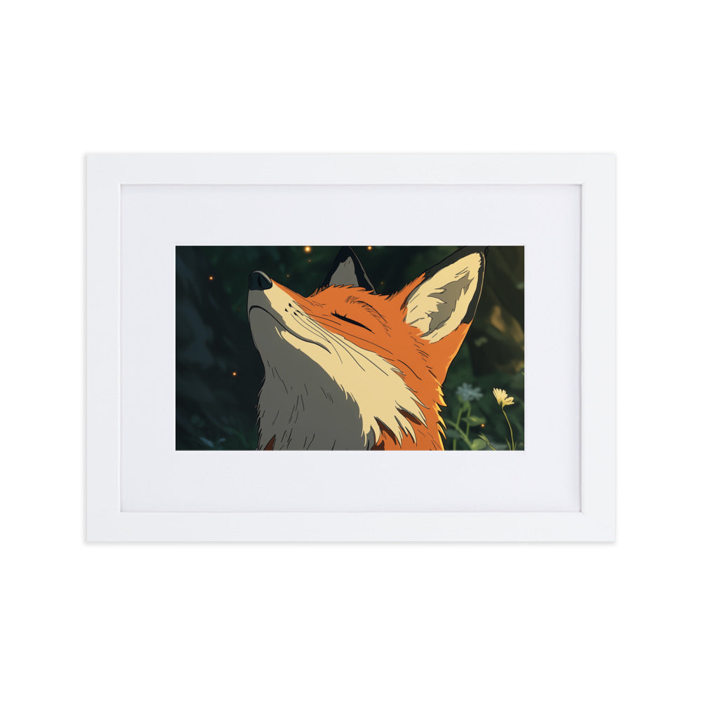 Fox 2 Matte Paper Framed Poster With Mat