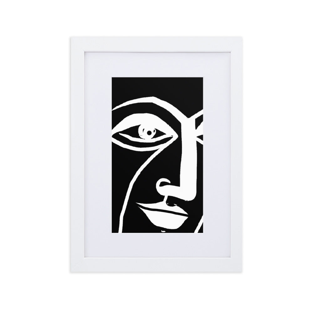 Smirk Matte Paper Framed Poster With Mat