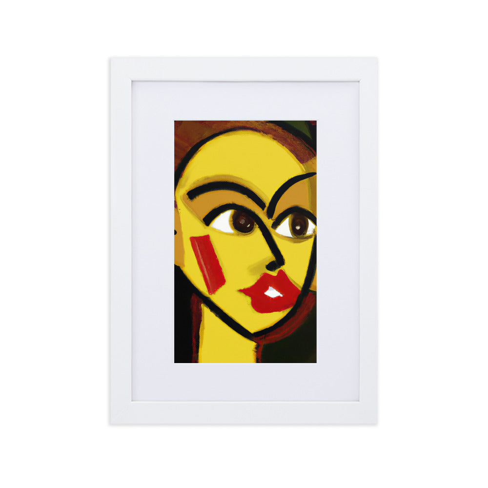 Portrait Matte Paper Framed Poster With Mat