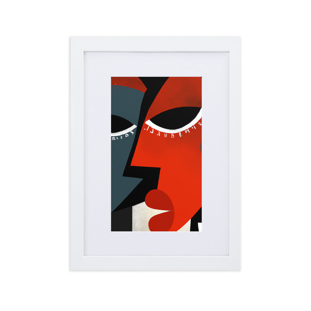 Masks Matte Paper Framed Poster With Mat