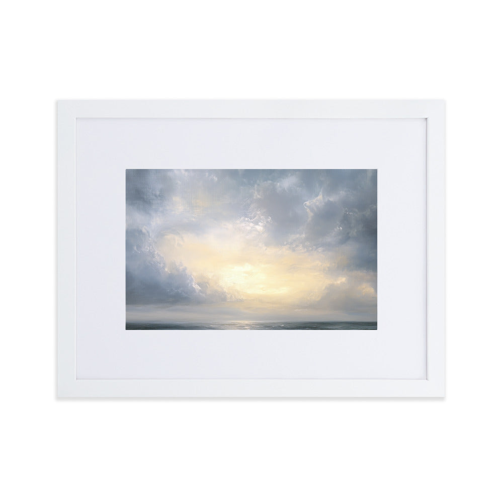 Untitled Seascape 1 Matte Paper Framed Poster With Mat