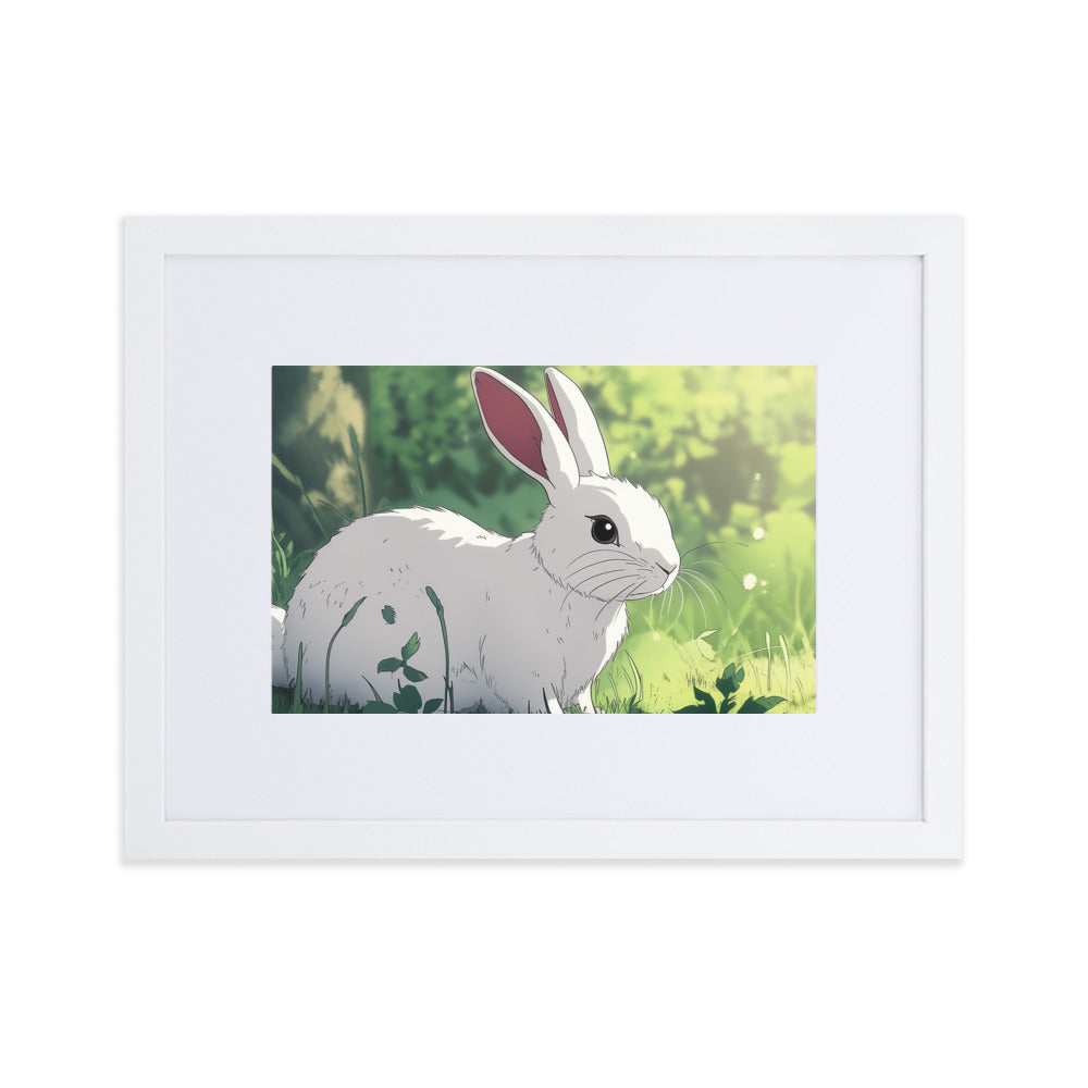 Rabbit Matte Paper Framed Poster With Mat