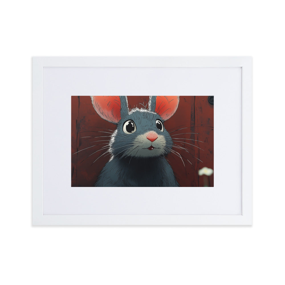 Mouse Matte Paper Framed Poster With Mat