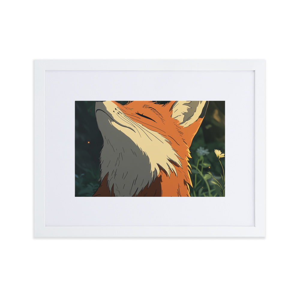 Fox 2 Matte Paper Framed Poster With Mat