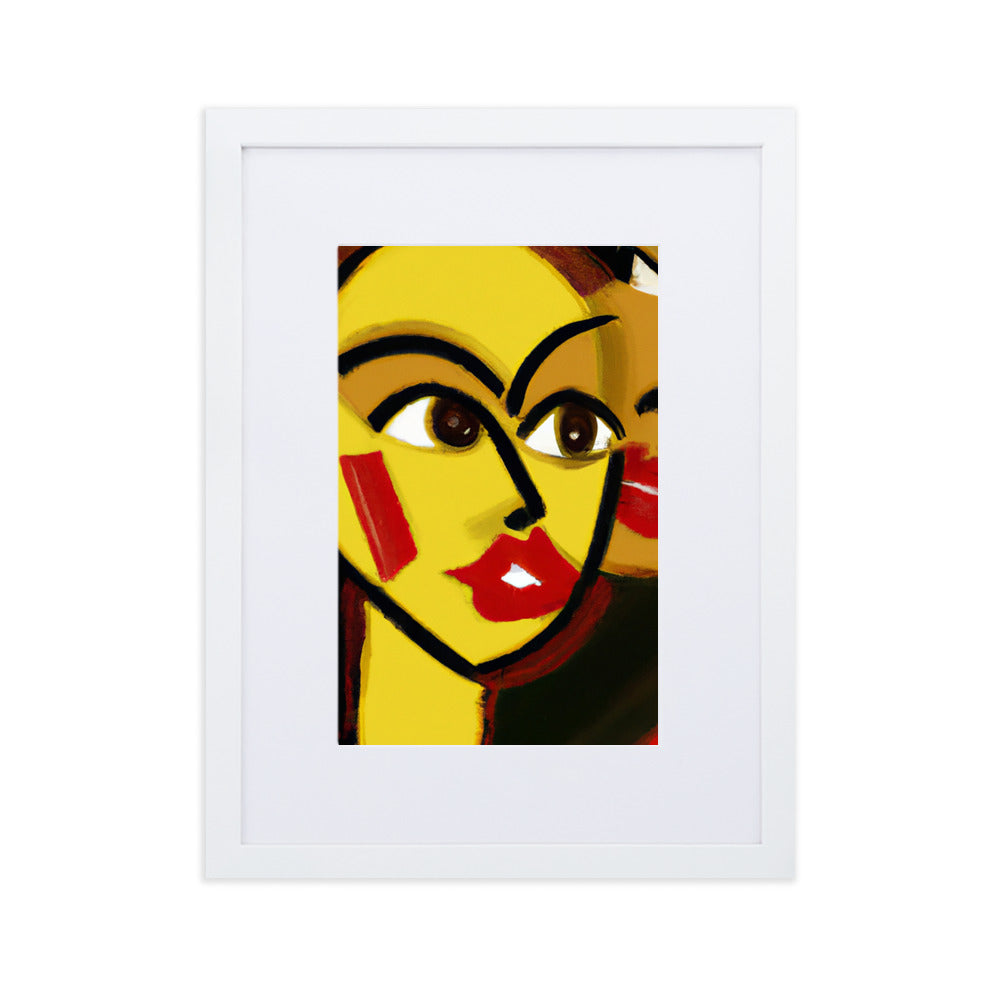 Portrait Matte Paper Framed Poster With Mat