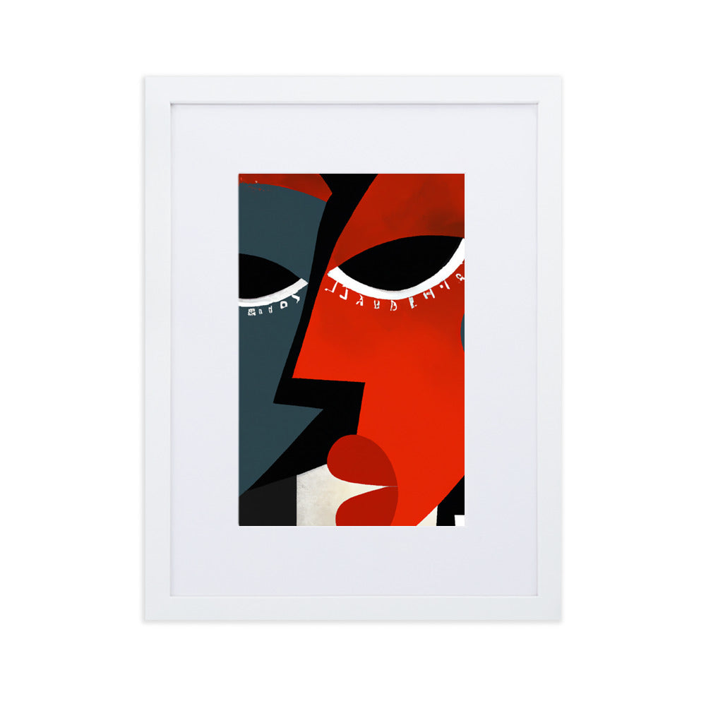 Masks Matte Paper Framed Poster With Mat