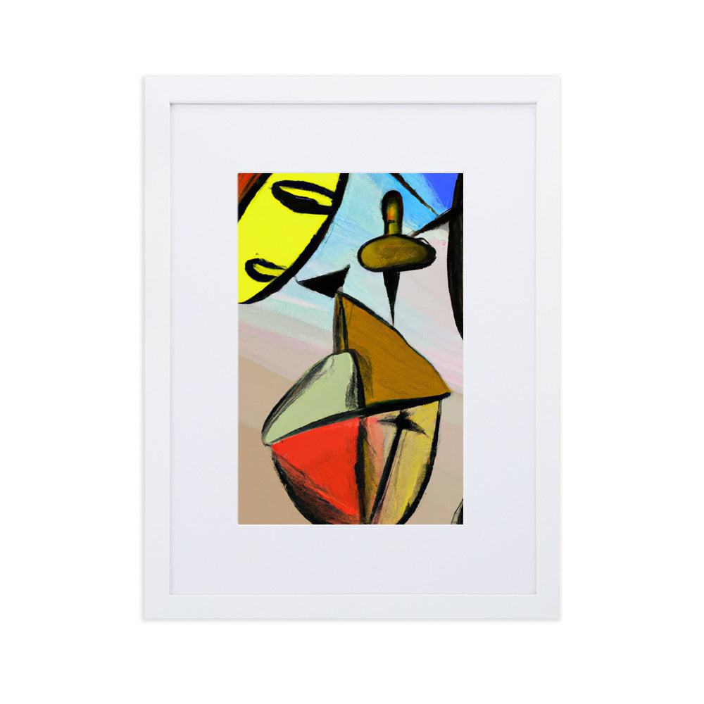 Cubism Matte Paper Framed Poster With Mat