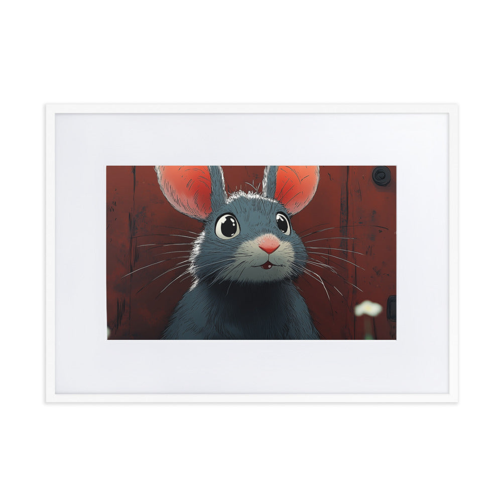 Mouse Matte Paper Framed Poster With Mat