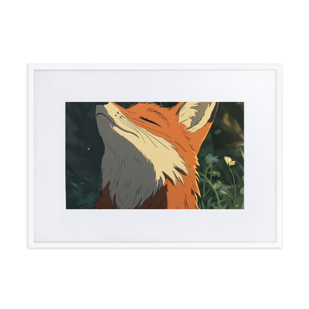 Fox 2 Matte Paper Framed Poster With Mat