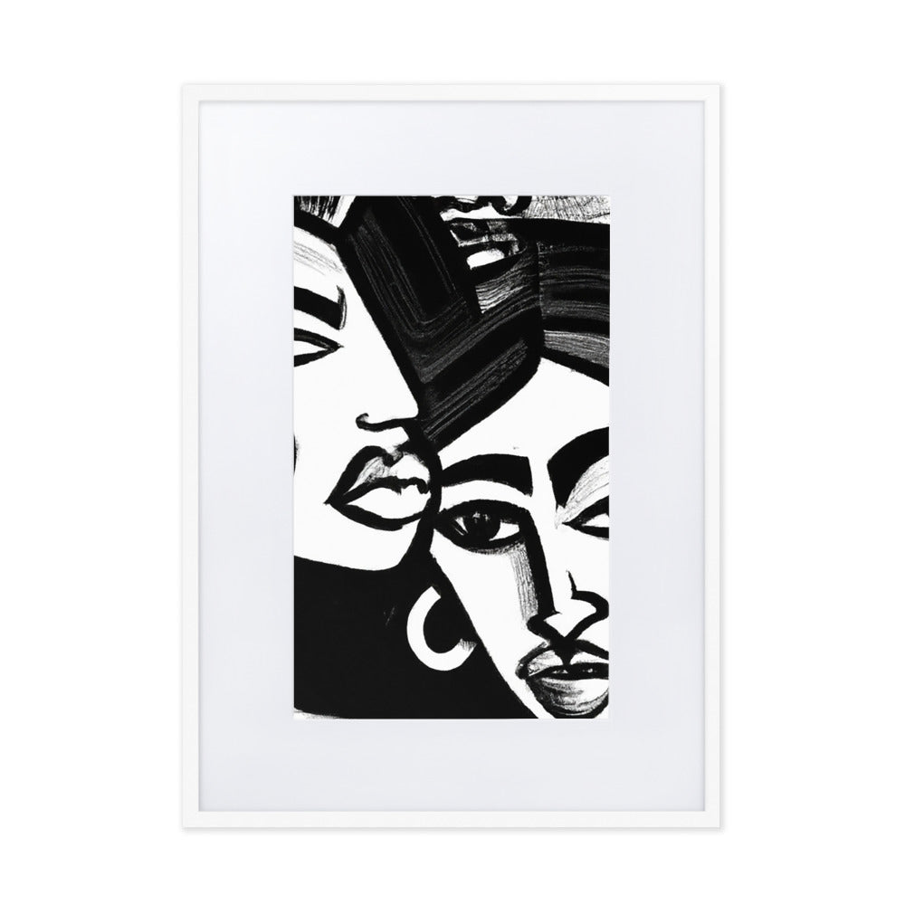 Women Matte Paper Framed Poster With Mat