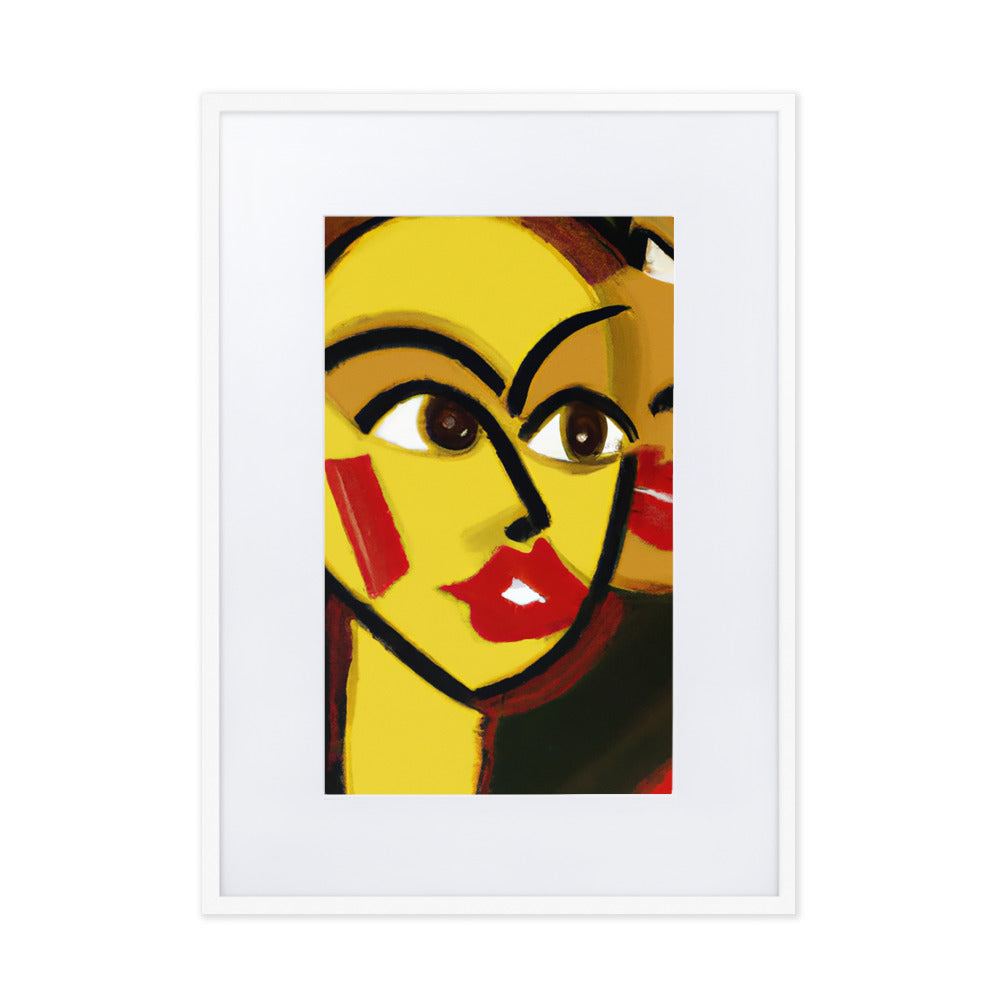 Portrait Matte Paper Framed Poster With Mat