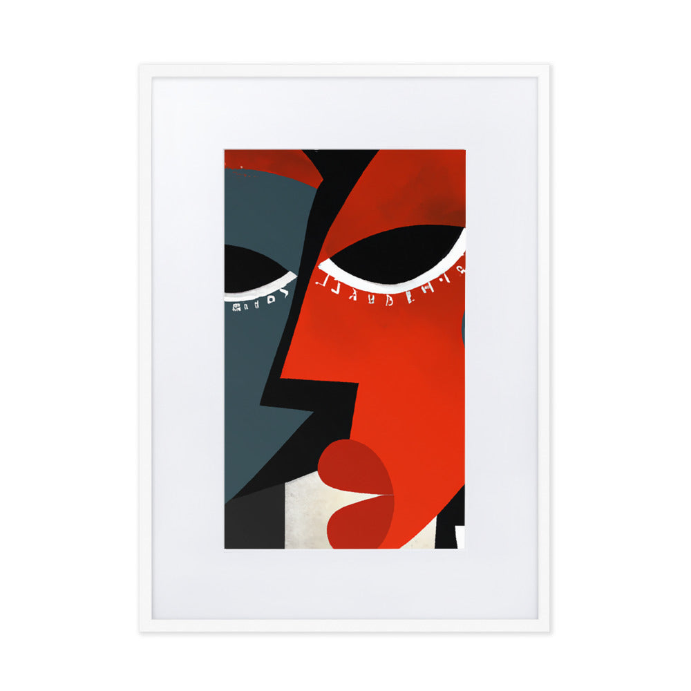 Masks Matte Paper Framed Poster With Mat