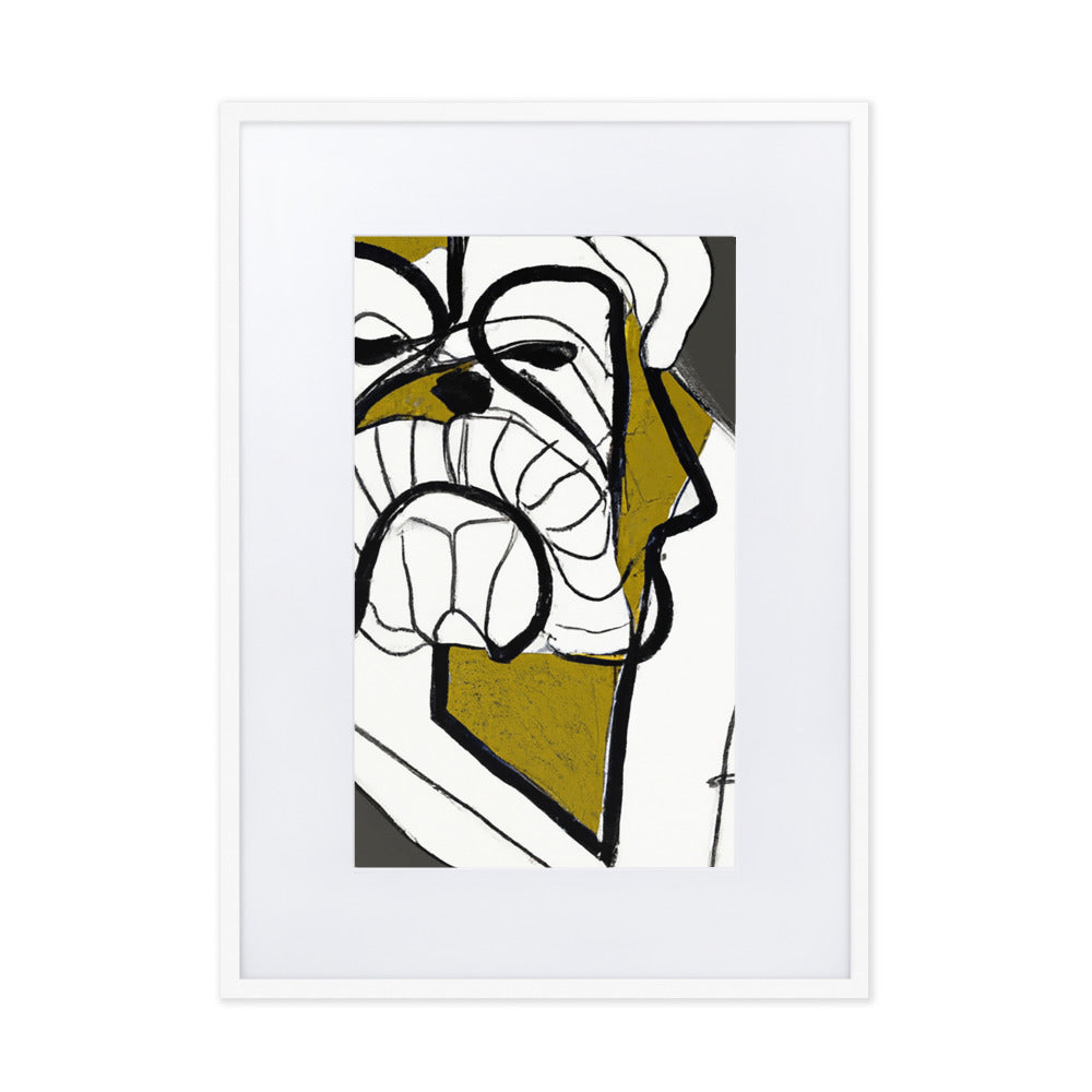 English Bulldog Matte Paper Framed Poster With Mat