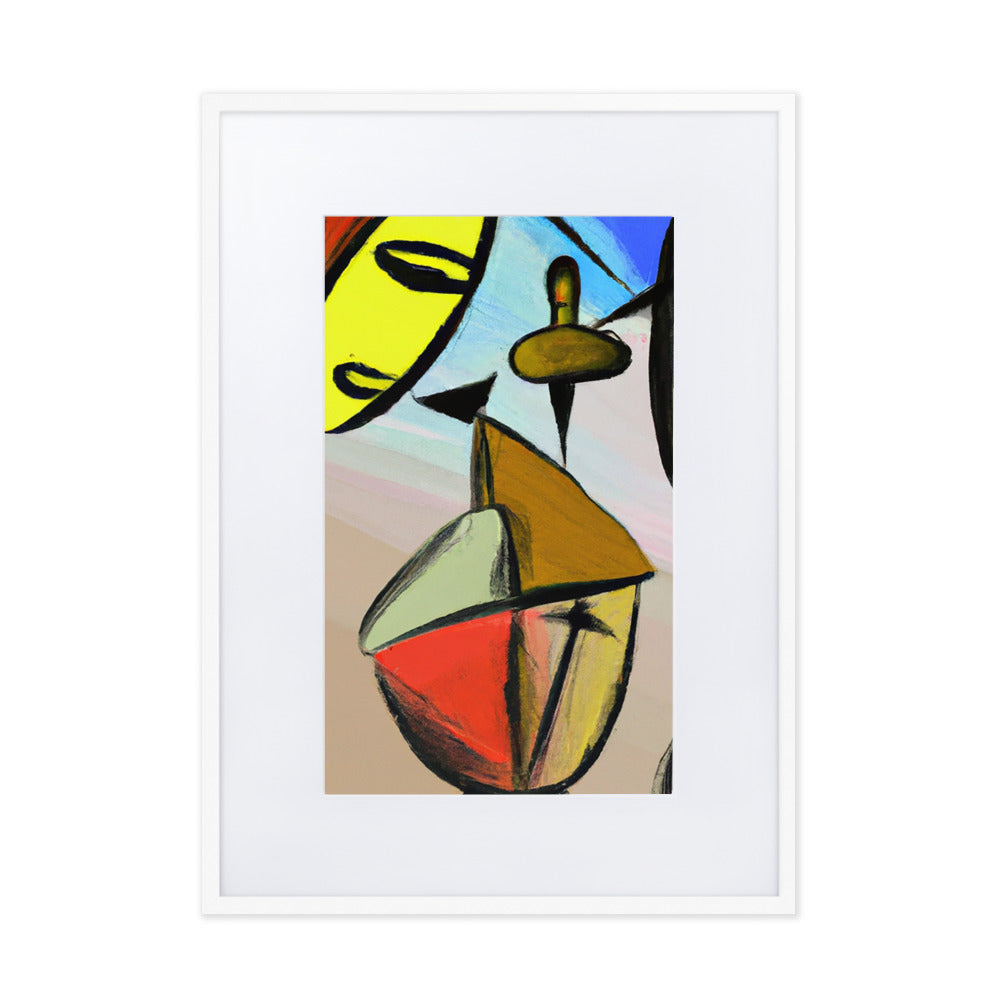 Cubism Matte Paper Framed Poster With Mat