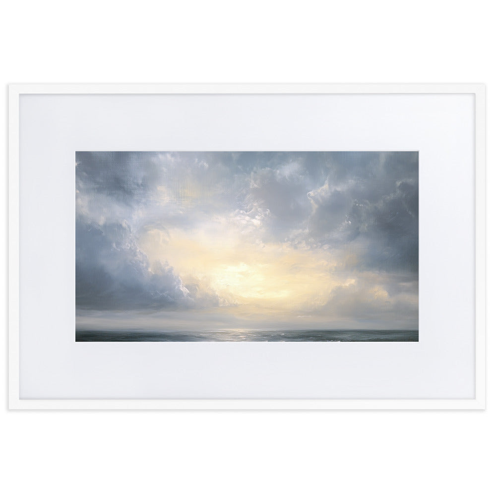 Untitled Seascape 1 Matte Paper Framed Poster With Mat