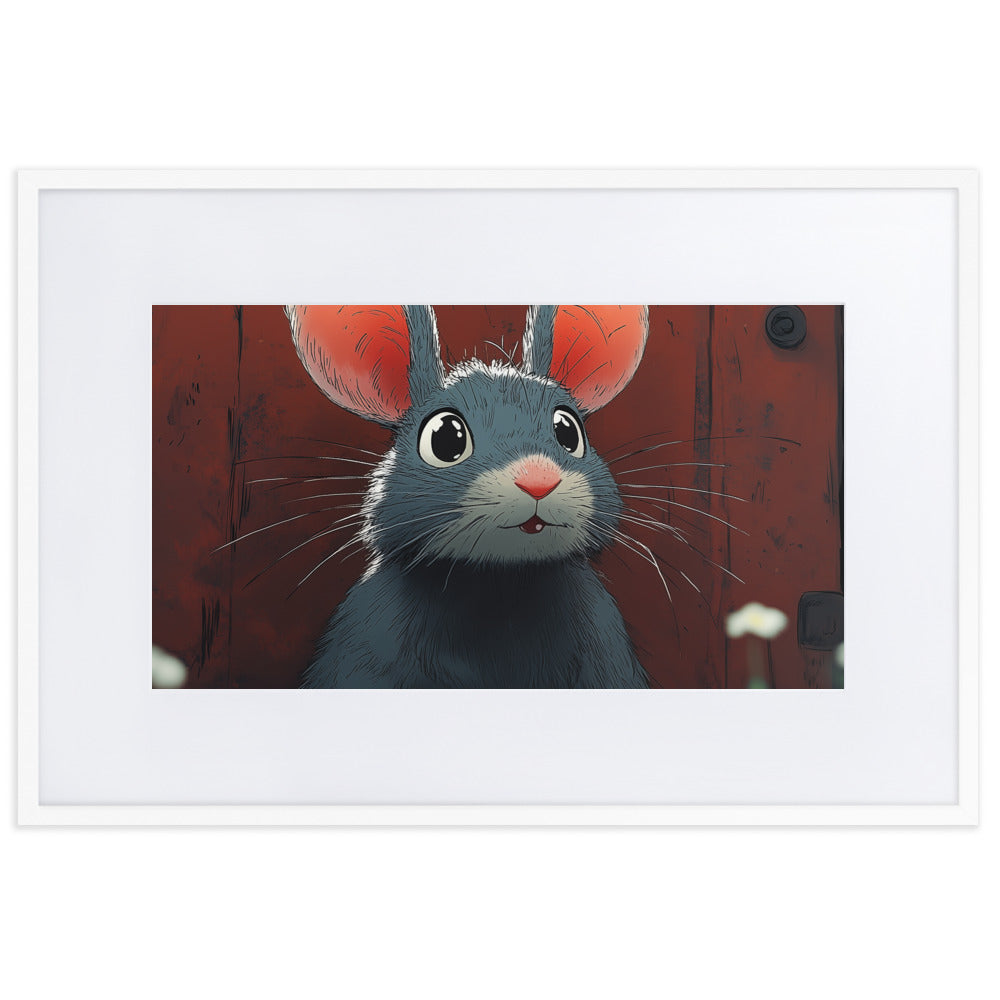 Mouse Matte Paper Framed Poster With Mat