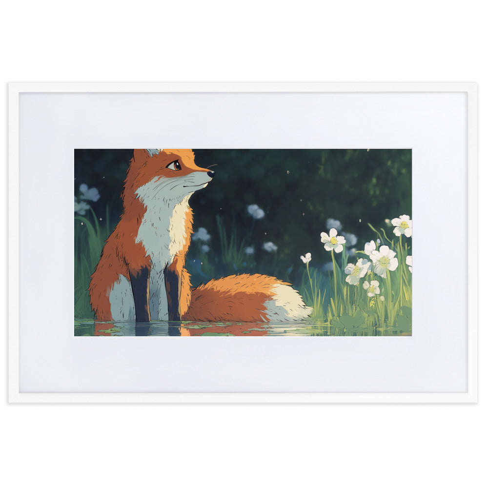 Fox Matte Paper Framed Poster With Mat