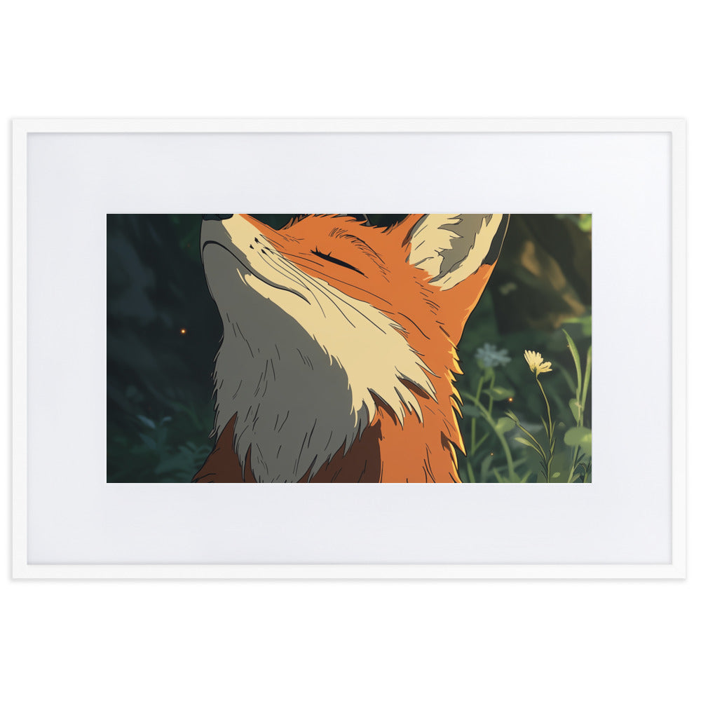 Fox 2 Matte Paper Framed Poster With Mat