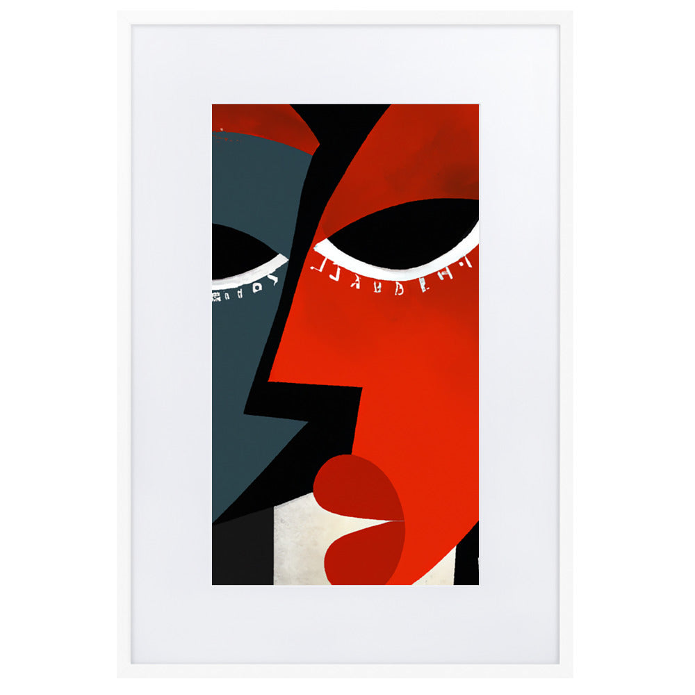 Masks Matte Paper Framed Poster With Mat