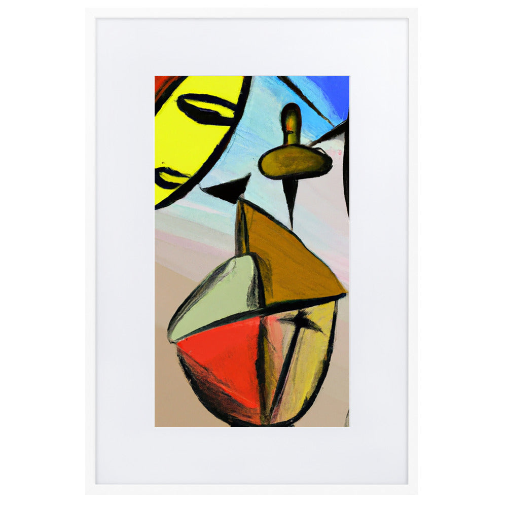 Cubism Matte Paper Framed Poster With Mat