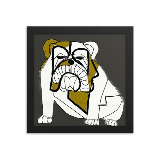 English Bulldog Framed photo paper poster