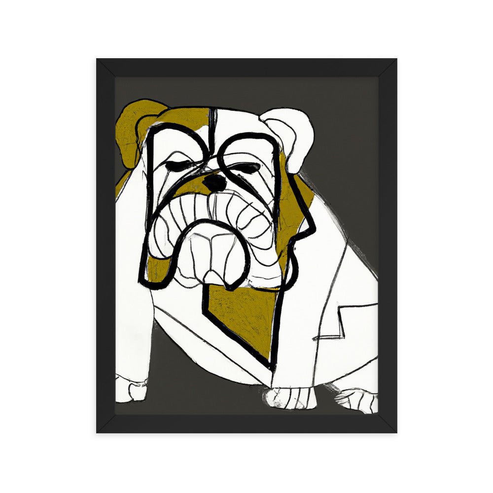 English Bulldog Framed photo paper poster