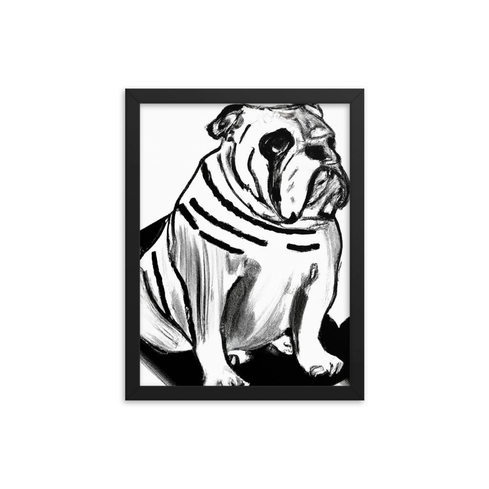 Bulldog Framed photo paper poster