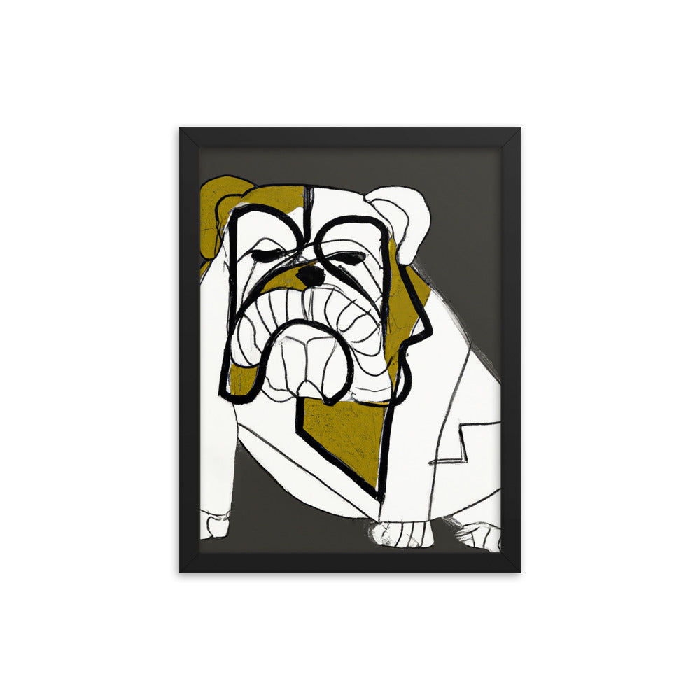 English Bulldog Framed photo paper poster