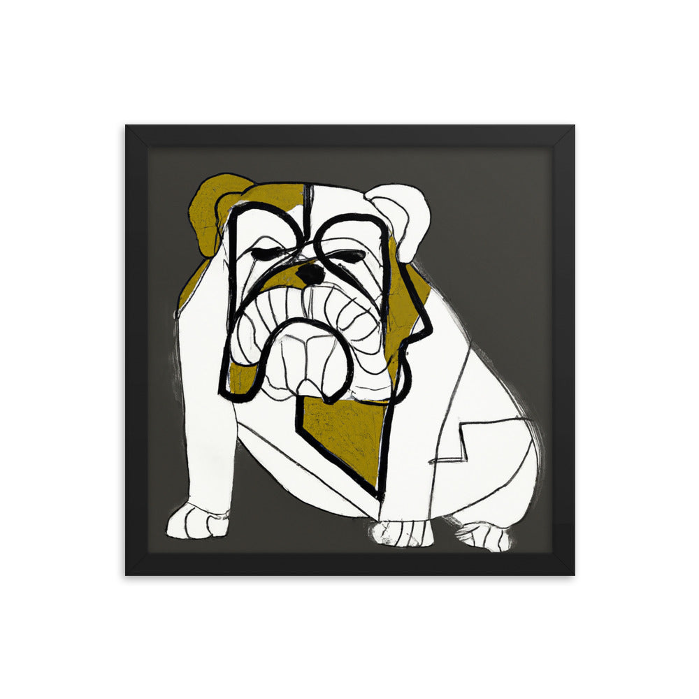 English Bulldog Framed photo paper poster